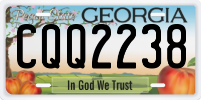 GA license plate CQQ2238