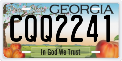 GA license plate CQQ2241