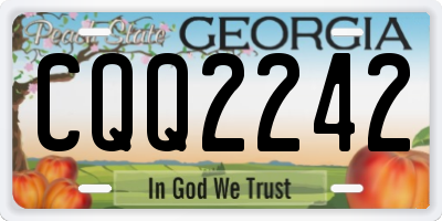 GA license plate CQQ2242
