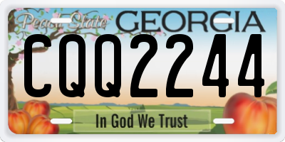 GA license plate CQQ2244