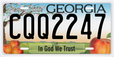 GA license plate CQQ2247