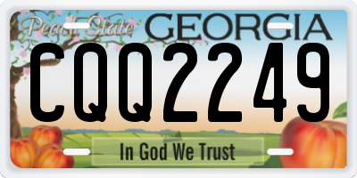GA license plate CQQ2249