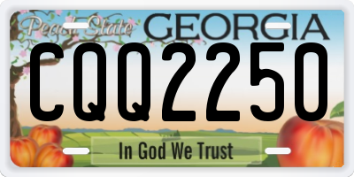 GA license plate CQQ2250
