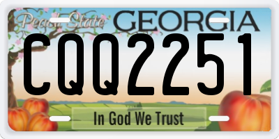 GA license plate CQQ2251
