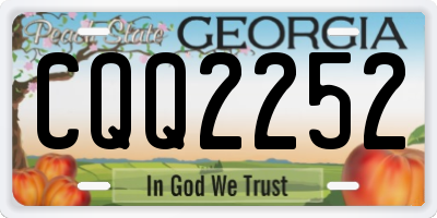 GA license plate CQQ2252