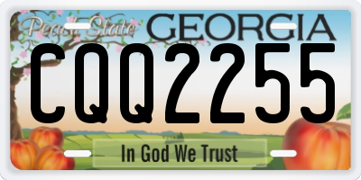 GA license plate CQQ2255