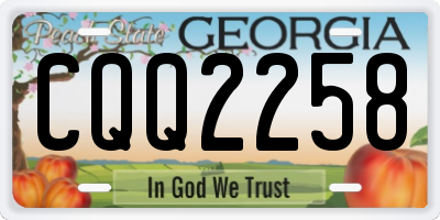 GA license plate CQQ2258