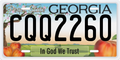 GA license plate CQQ2260