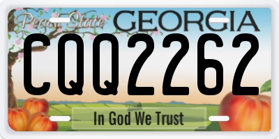 GA license plate CQQ2262
