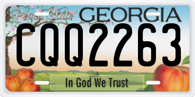 GA license plate CQQ2263