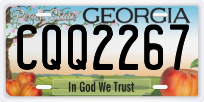 GA license plate CQQ2267