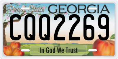 GA license plate CQQ2269