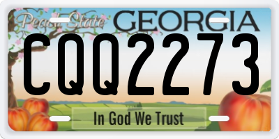 GA license plate CQQ2273