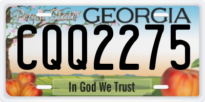 GA license plate CQQ2275