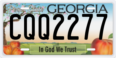 GA license plate CQQ2277
