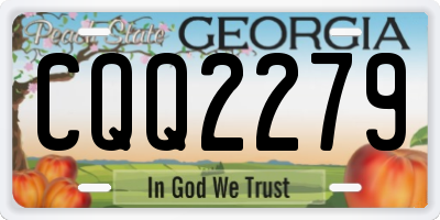 GA license plate CQQ2279