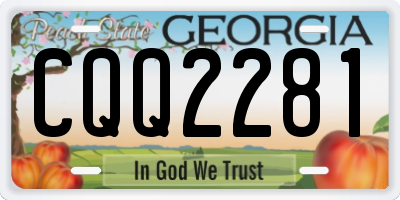 GA license plate CQQ2281
