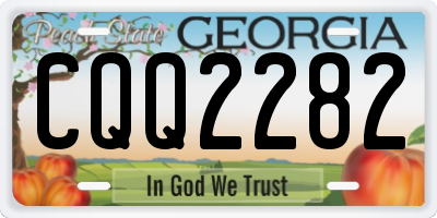 GA license plate CQQ2282