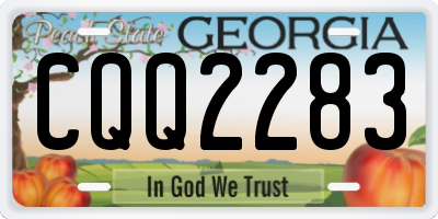 GA license plate CQQ2283
