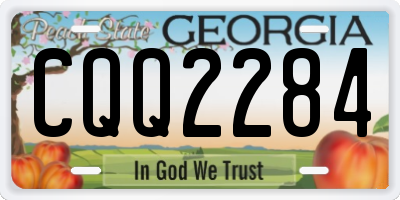 GA license plate CQQ2284