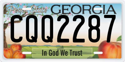GA license plate CQQ2287