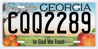 GA license plate CQQ2289