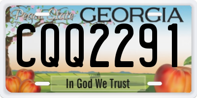 GA license plate CQQ2291