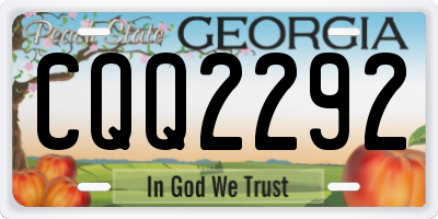 GA license plate CQQ2292