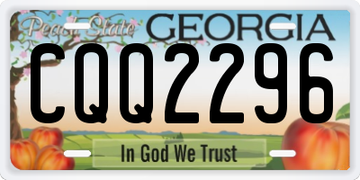 GA license plate CQQ2296