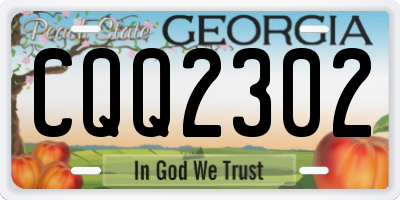 GA license plate CQQ2302