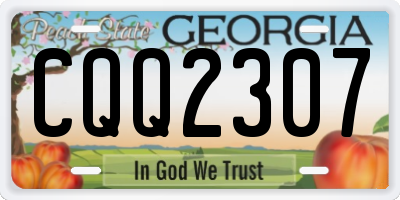 GA license plate CQQ2307