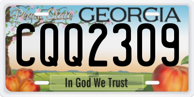GA license plate CQQ2309