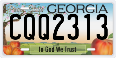GA license plate CQQ2313