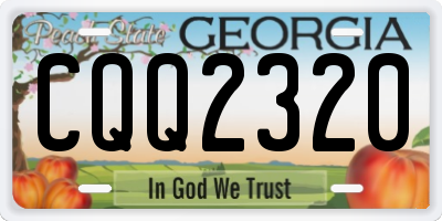 GA license plate CQQ2320