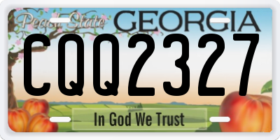 GA license plate CQQ2327