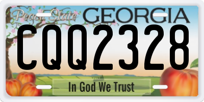 GA license plate CQQ2328