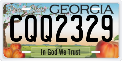GA license plate CQQ2329