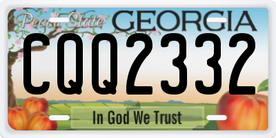 GA license plate CQQ2332