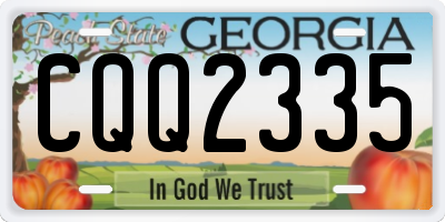GA license plate CQQ2335