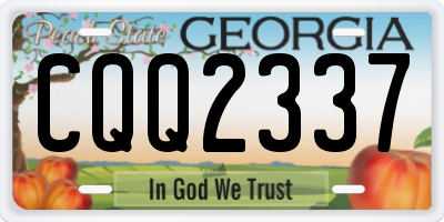 GA license plate CQQ2337
