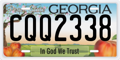 GA license plate CQQ2338