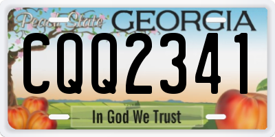 GA license plate CQQ2341