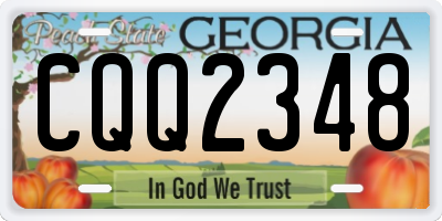GA license plate CQQ2348