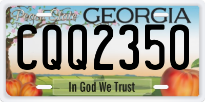 GA license plate CQQ2350