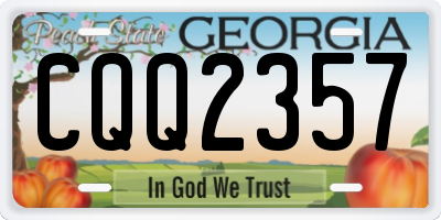 GA license plate CQQ2357
