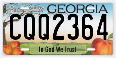 GA license plate CQQ2364