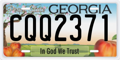 GA license plate CQQ2371