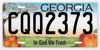 GA license plate CQQ2373
