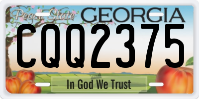 GA license plate CQQ2375