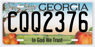 GA license plate CQQ2376